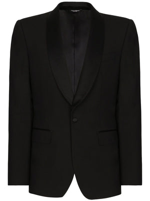 DOLCE & GABBANA Men's Two-Piece Black Wool and Silk Tuxedo for FW23