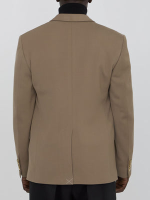 DOLCE & GABBANA Technical Gabardine Double-Breasted Jacket - Men's Regular Fit