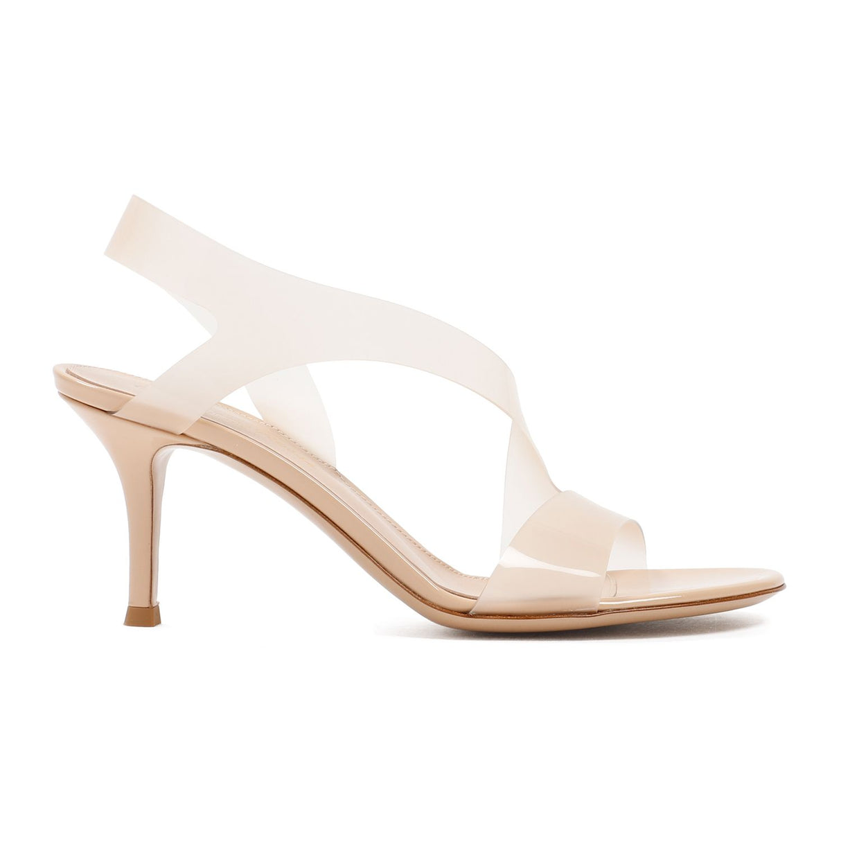 GIANVITO ROSSI Nude & Neutrals PVC Leather Sandals for Women with 7cm Heel - SS24 Collection