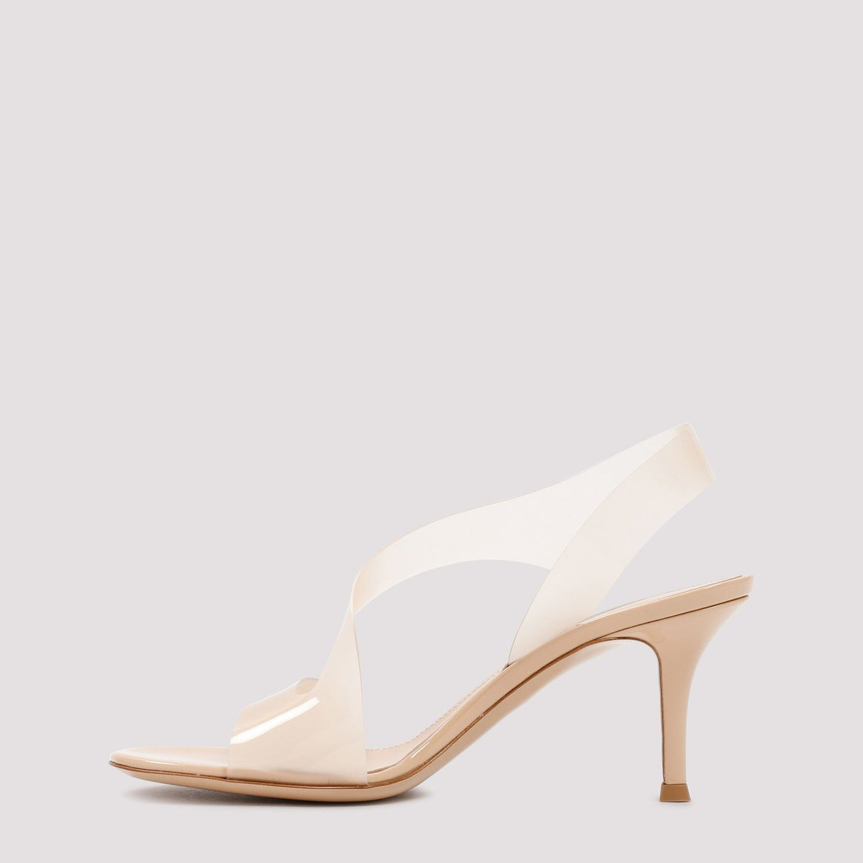 GIANVITO ROSSI Nude & Neutrals PVC Leather Sandals for Women with 7cm Heel - SS24 Collection