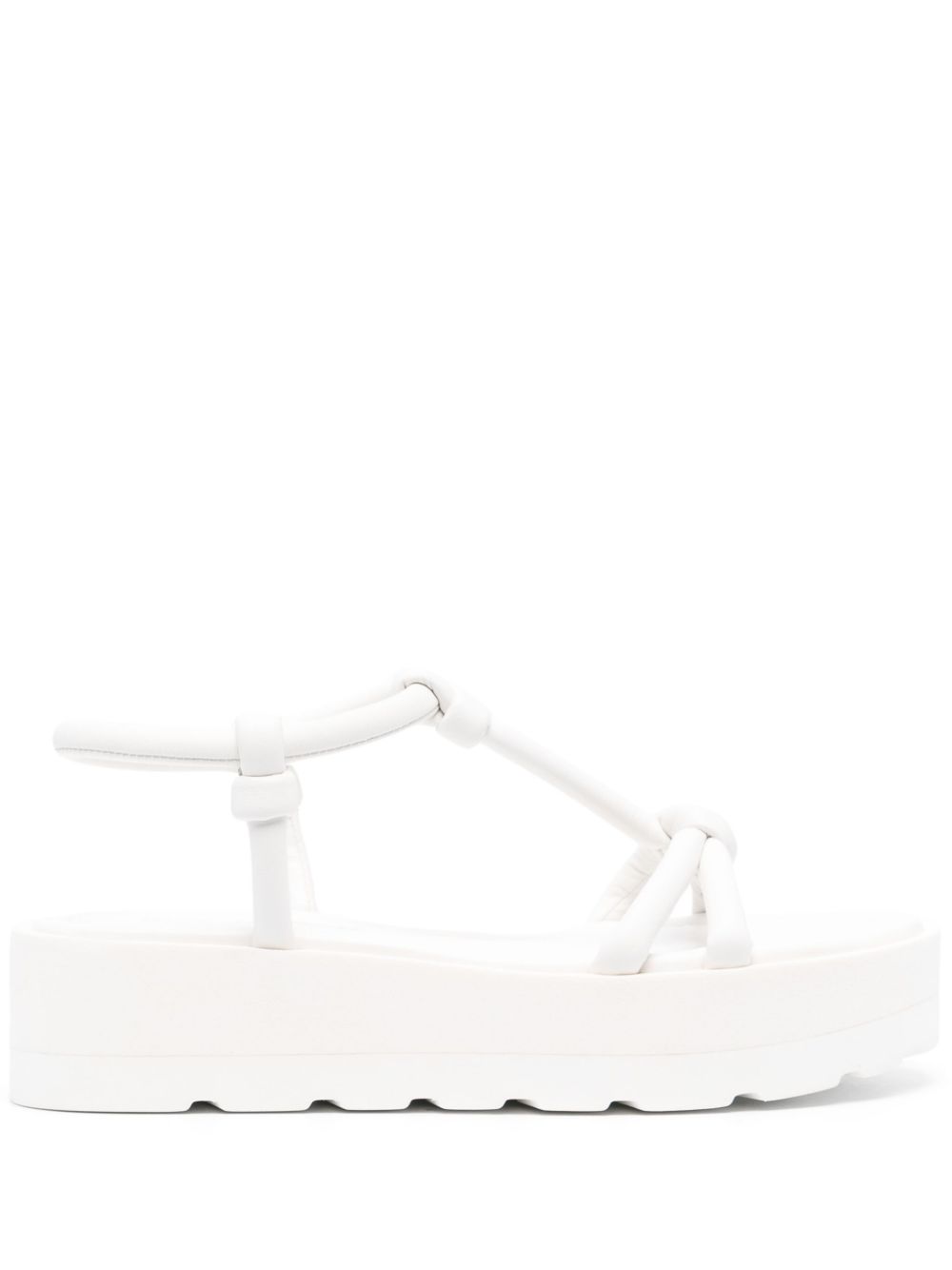 GIANVITO ROSSI White Leather Multi-Way Straps Sandals for Women - SS24 Season