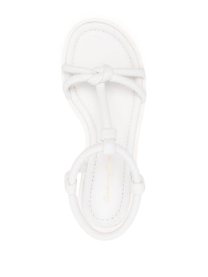 GIANVITO ROSSI White Leather Multi-Way Straps Sandals for Women - SS24 Season