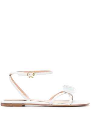 GIANVITO ROSSI Elegant Flat Sandal for Women in White - SS23 Season