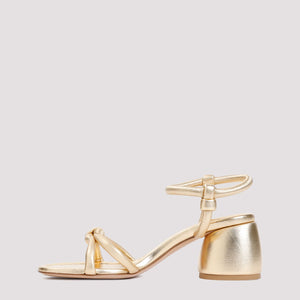 GIANVITO ROSSI Metallic Nappa Leather Sandals for Women with 6cm Heels - SS24 Collection