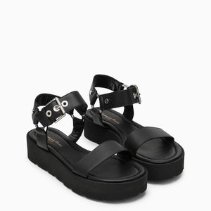 Giày Sandal Da Bò Màu Đen Cho Nữ - Bộ Sản Phẩm SS24