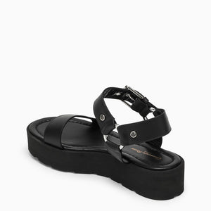 Giày Sandal Da Bò Màu Đen Cho Nữ - Bộ Sản Phẩm SS24