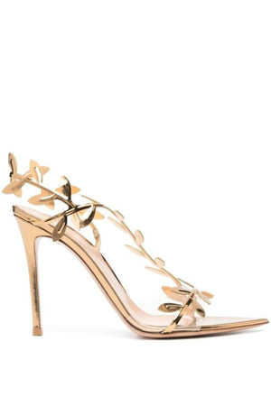 GIANVITO ROSSI Flavia Metallic Charm Sandals