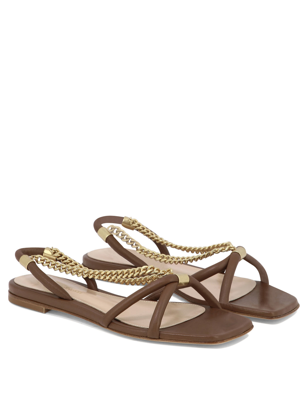 GIANVITO ROSSI Brown Leather Sandals for Women - SS24 Collection