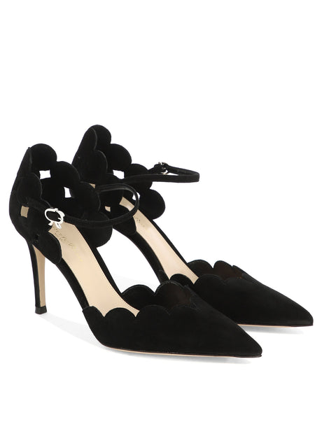 GIANVITO ROSSI Sleek and Chic Black Suede D'Orsay Pumps for Women in FW23