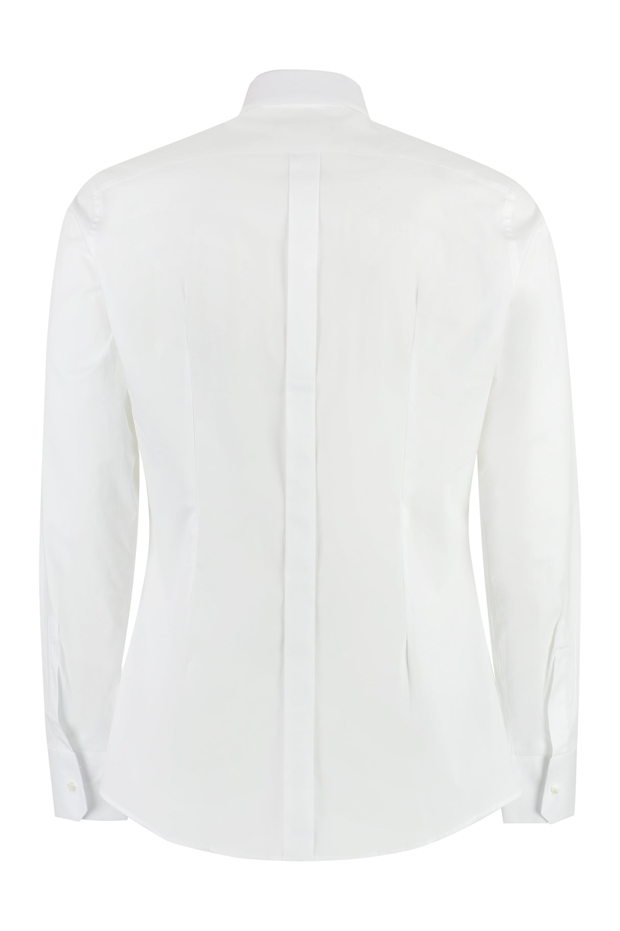 DOLCE & GABBANA Men's White Cotton Shirt with Classic Collar