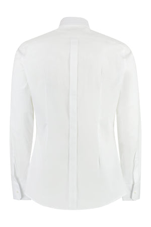 DOLCE & GABBANA Men's White Cotton Shirt with Classic Collar