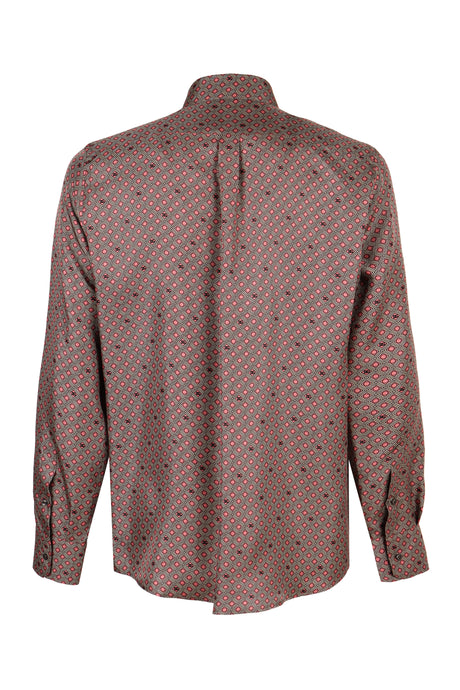 DOLCE & GABBANA Martini-Inspired Silk Button-Up Shirt