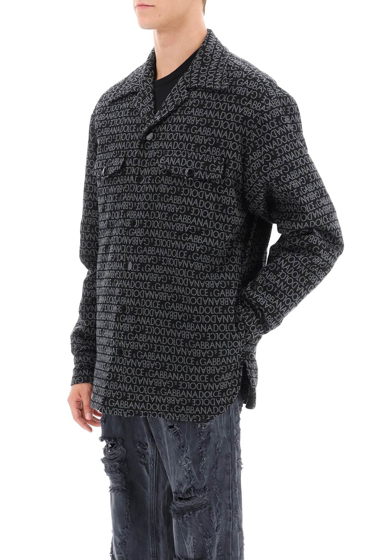 DOLCE & GABBANA Cotton Overshirt with Quilted Lining for Men