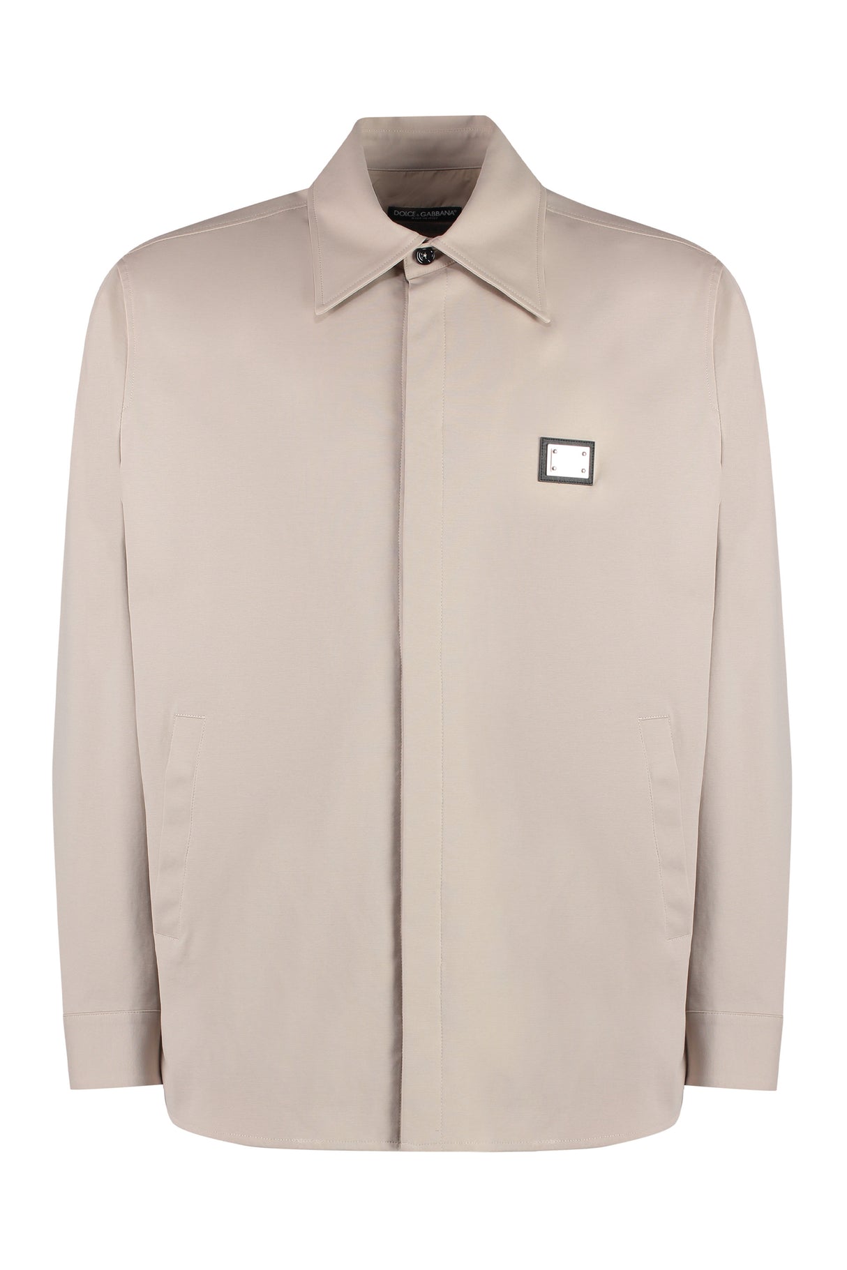 DOLCE & GABBANA Men's Technical Fabric Overshirt with Rounded Hem