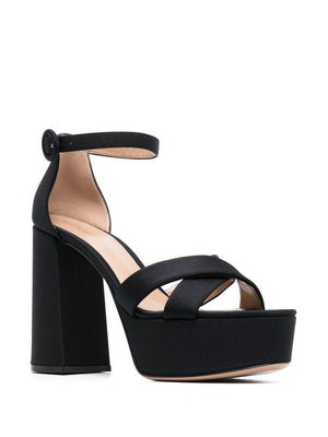 GIANVITO ROSSI Stylish Black Sandals with Platform Sole for Women - SS23 Collection
