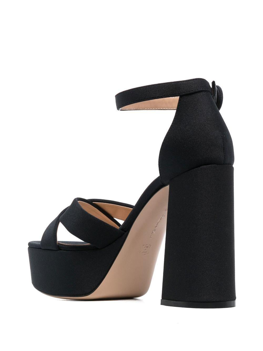 GIANVITO ROSSI Stylish Black Sandals with Platform Sole for Women - SS23 Collection