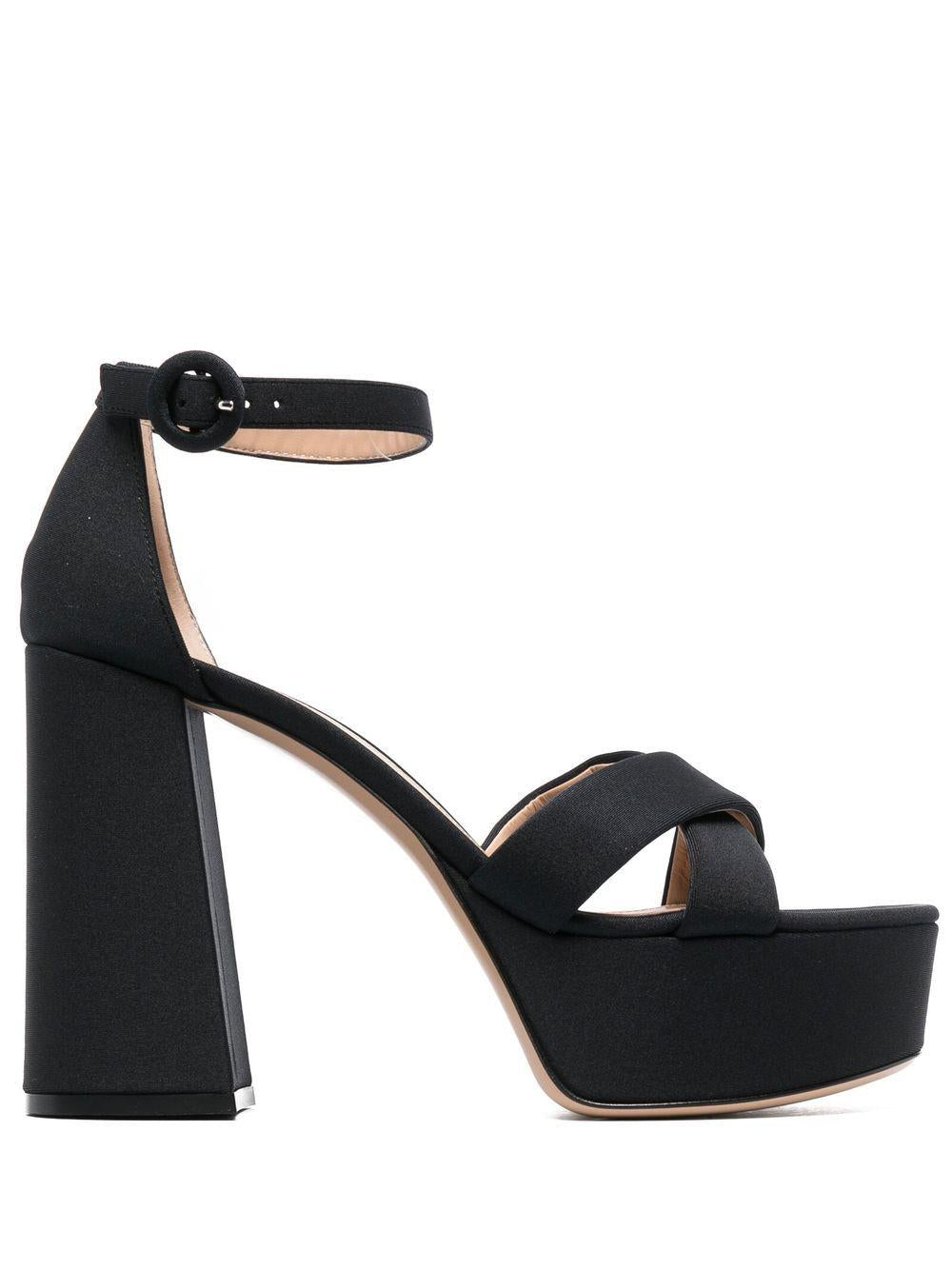 GIANVITO ROSSI Stylish Black Sandals with Platform Sole for Women - SS23 Collection