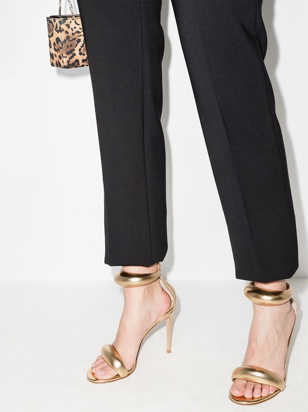 GIANVITO ROSSI Metallic Bijoux Sandals for Women