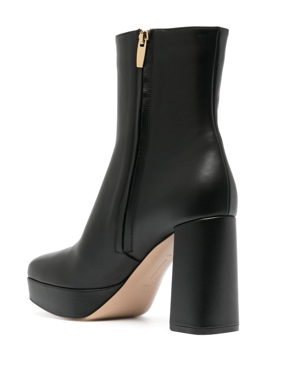 GIANVITO ROSSI Elegant Black Calf-Length Boots