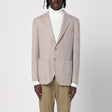 SANTANIELLO Beige Wool-Blend Single-Breasted Jacket for Men