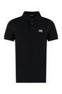 DOLCE & GABBANA Men's Black Cotton Polo Shirt with Side Slits