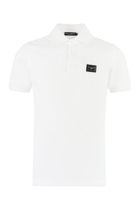 DOLCE & GABBANA Optic White Polo Shirt for Men - SS24 Collection