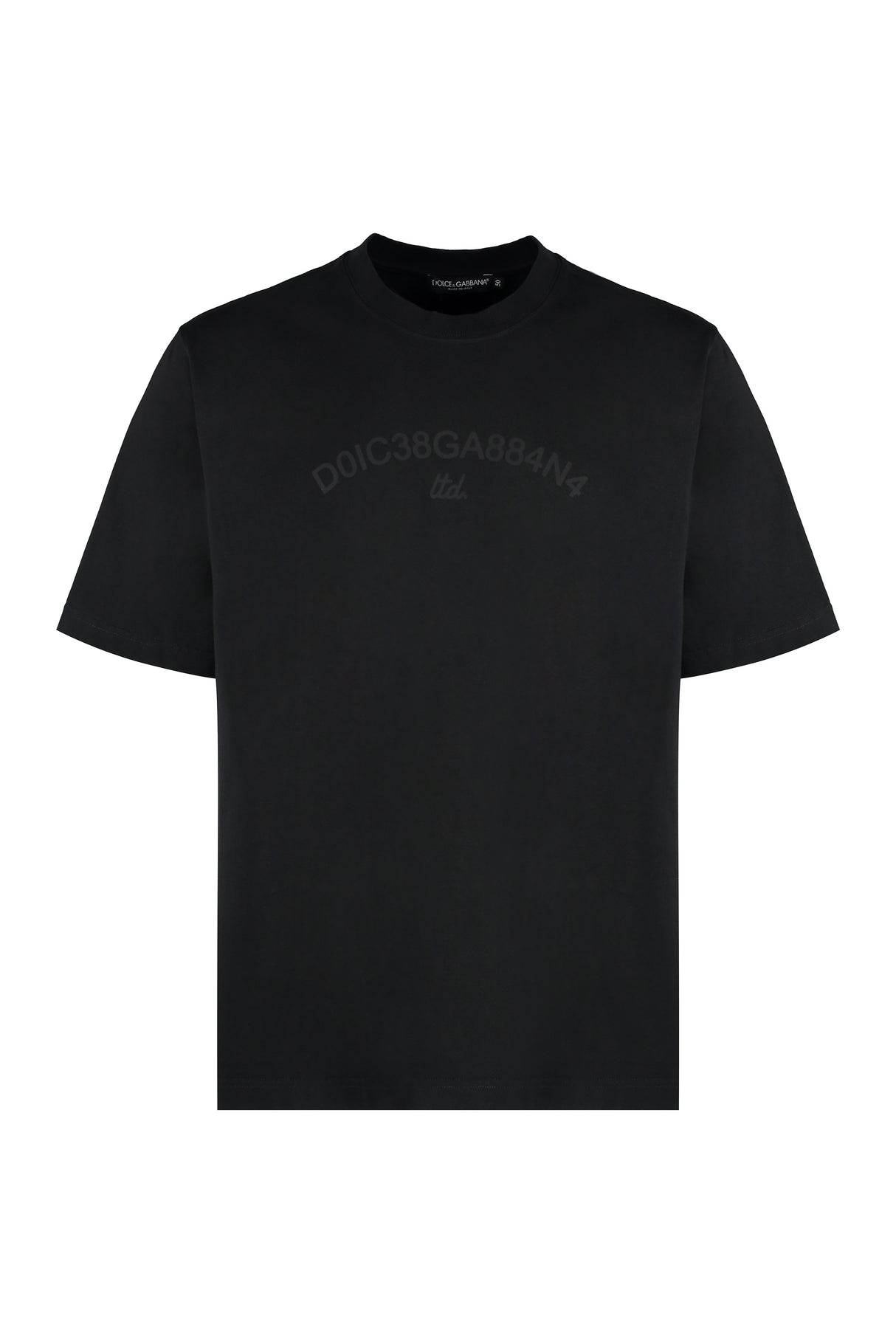 DOLCE & GABBANA Durable Cotton Crew-Neck T-Shirt in Classic Black