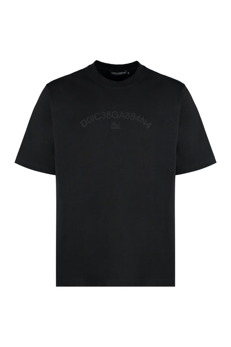 DOLCE & GABBANA Durable Cotton Crew-Neck T-Shirt in Classic Black