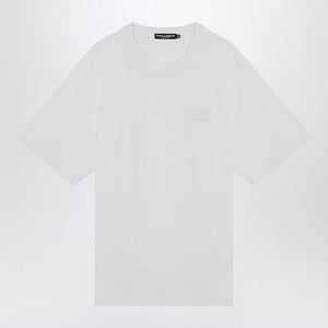 DOLCE & GABBANA Classic Crewneck Cotton T-Shirt with Logo Plaque - FW24