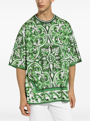 DOLCE & GABBANA Luxury Green Cotton T-Shirt