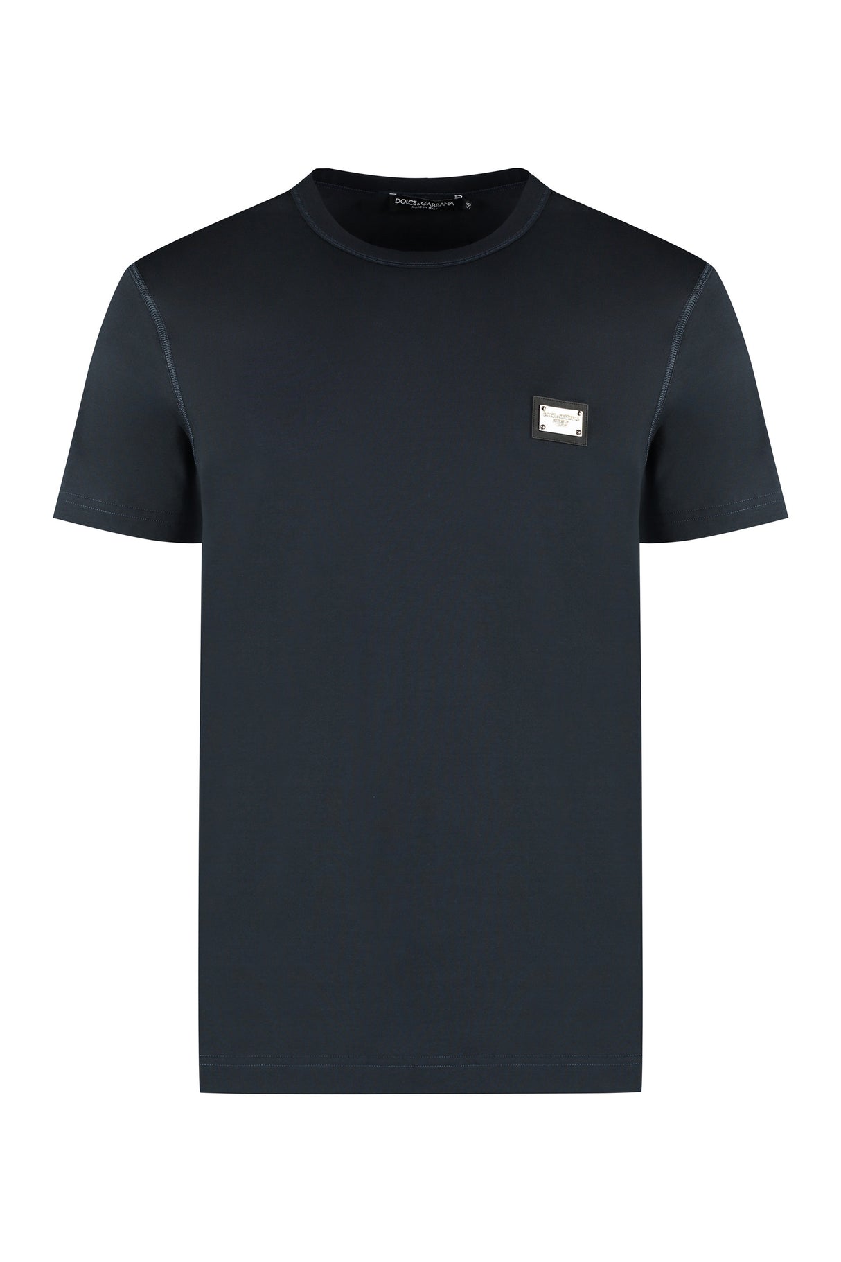 DOLCE & GABBANA Navy Cotton Crew-Neck T-Shirt for Men