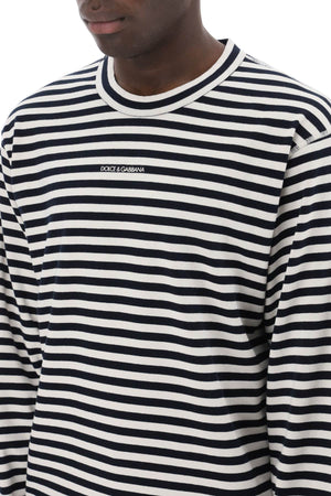 DOLCE & GABBANA Striped Long-Sleeved T-Shirt for Men Inspired by Nautical Style