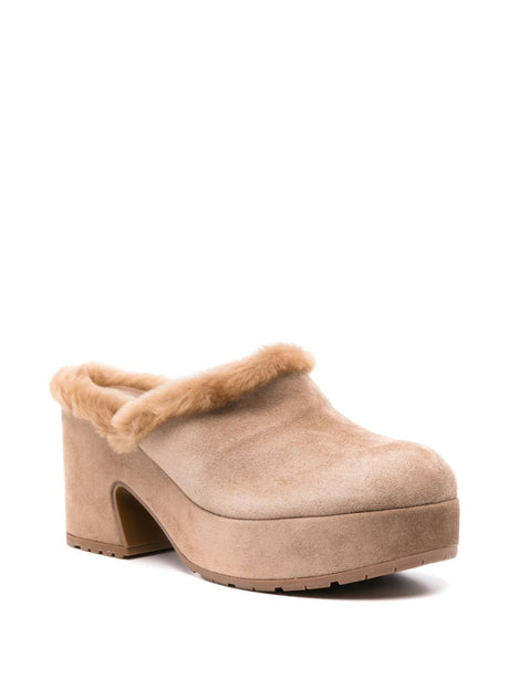 GIANVITO ROSSI Slip-On Suede Wedge Heel Sandals - 85mm