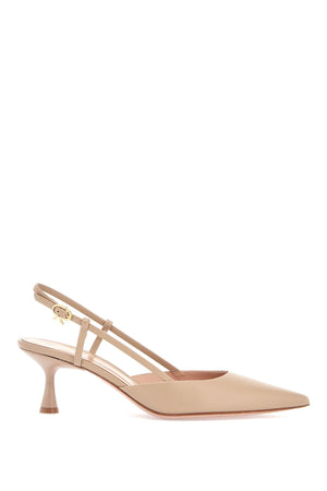 GIANVITO ROSSI Elegance in Beige: Open-Back Pumps for Women - 55mm Heel