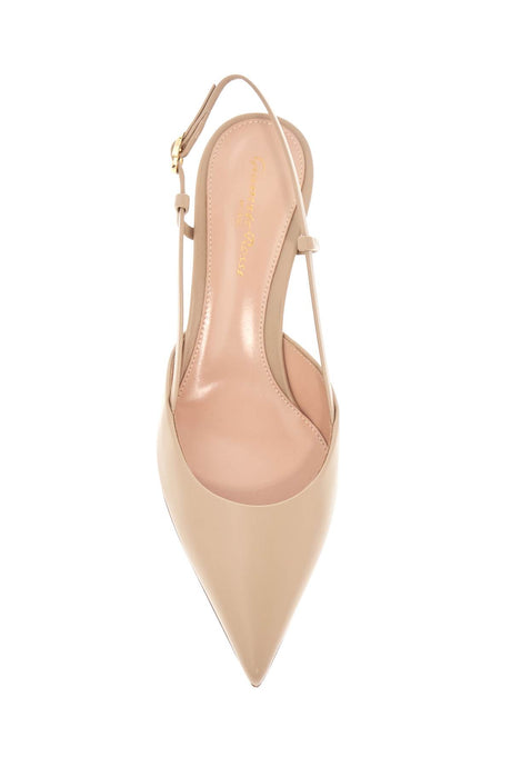 GIANVITO ROSSI Elegance in Beige: Open-Back Pumps for Women - 55mm Heel