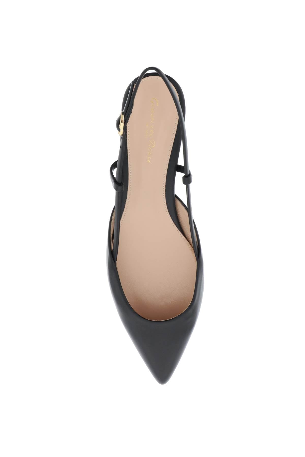 GIANVITO ROSSI Sleek and Chic: Black Slingback Ballet Flats for Women