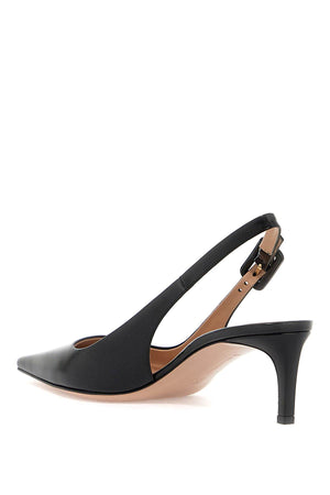 GIANVITO ROSSI Sophisticated Black Leather Slingback Pumps for Women