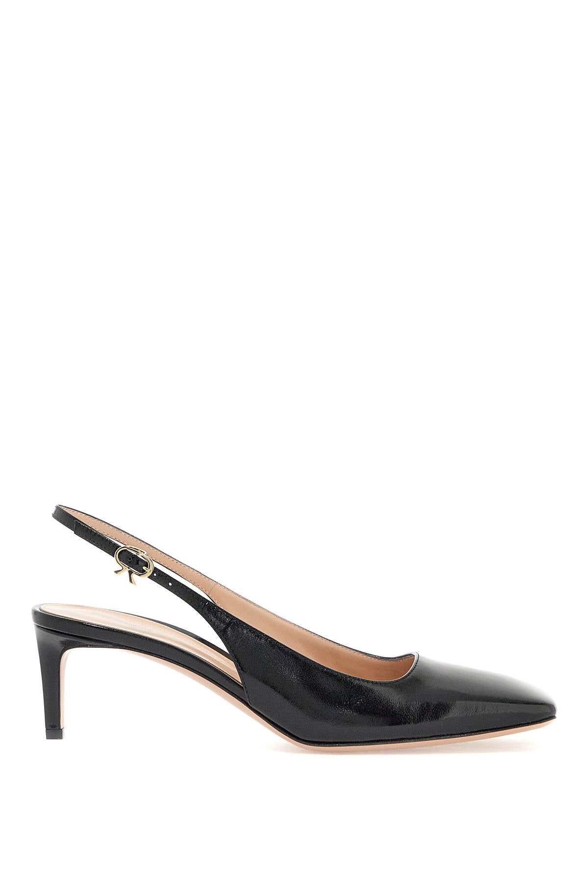 GIANVITO ROSSI Sophisticated Black Leather Slingback Pumps