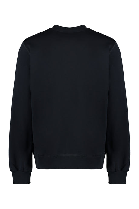 DOLCE & GABBANA Blue 100% Cotton Crew-Neck Sweatshirt for Men