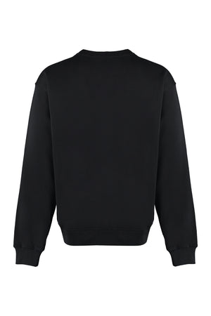 DOLCE & GABBANA Black Cotton Crew-Neck Sweatshirt for Men