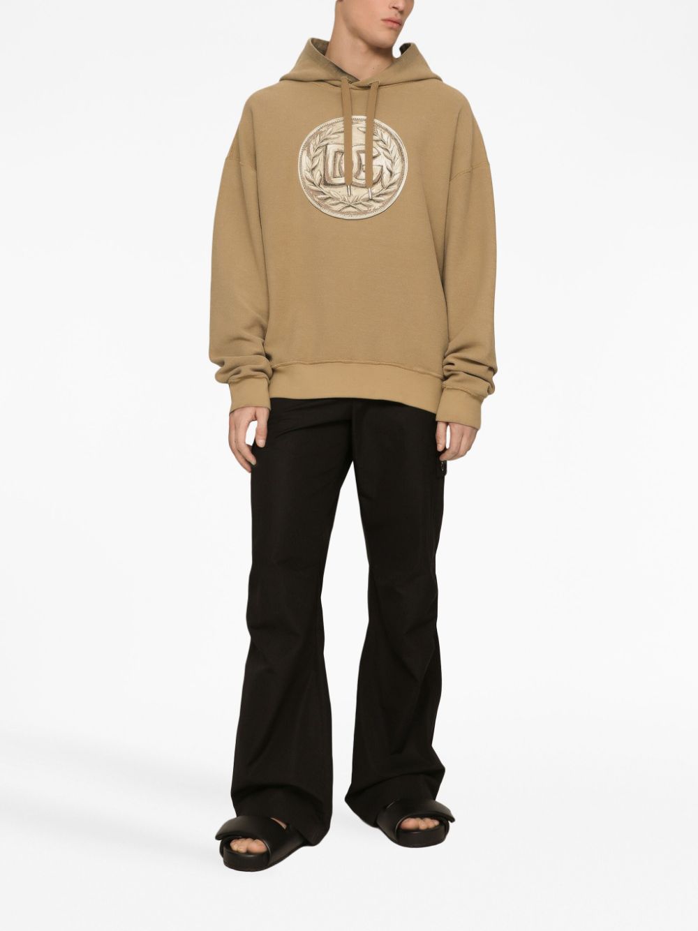 DOLCE & GABBANA Men's 23FW Beige Hoodie Sweater