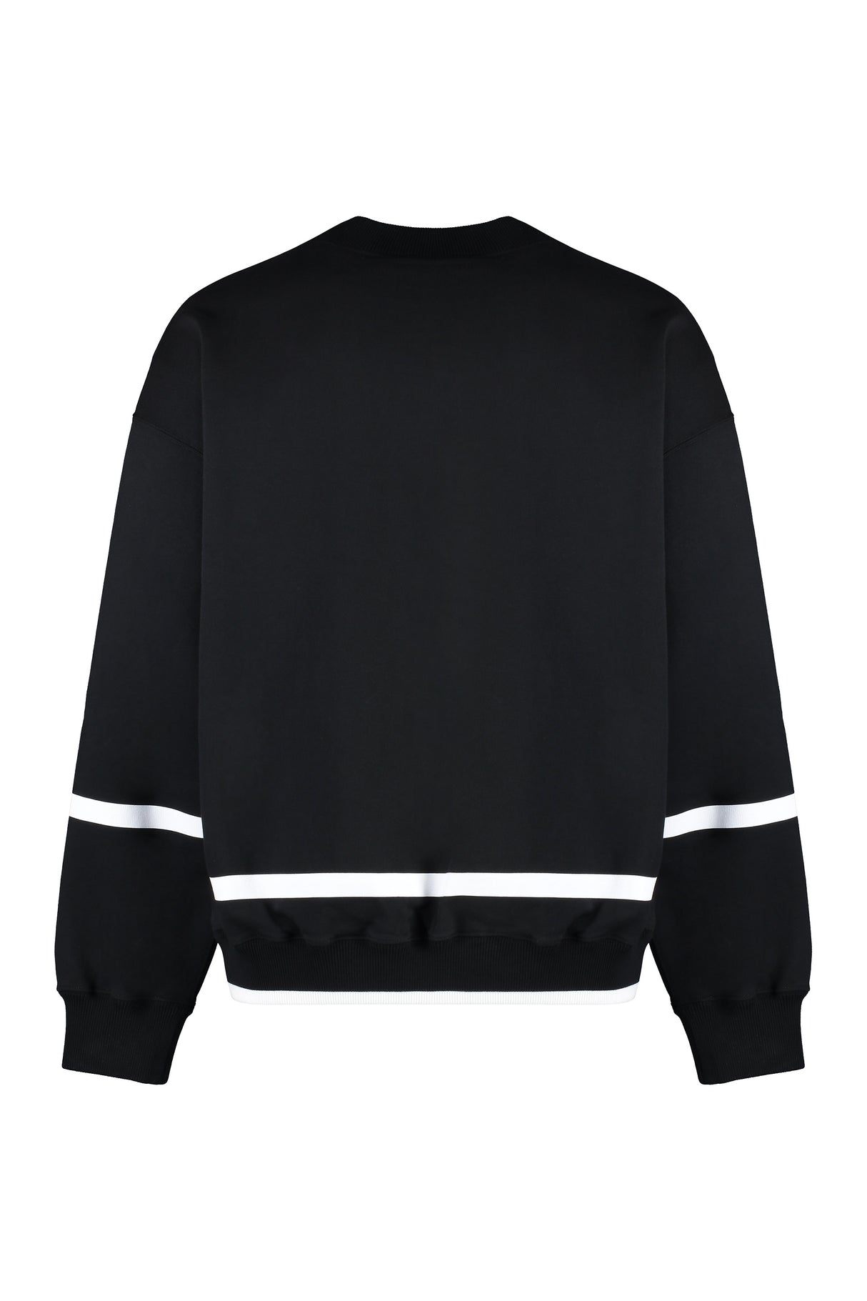 DOLCE & GABBANA Men's Black Cotton Crew-Neck Sweatshirt