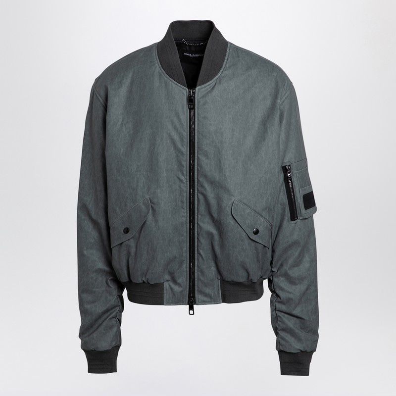 DOLCE & GABBANA Lightweight Linen Bomber Jacket for Men - FW24 Edition