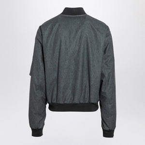 DOLCE & GABBANA Lightweight Linen Bomber Jacket for Men - FW24 Edition