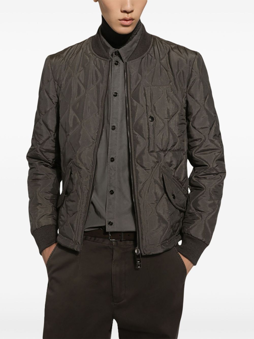 DOLCE & GABBANA Men's Quilted Bomber Jacket