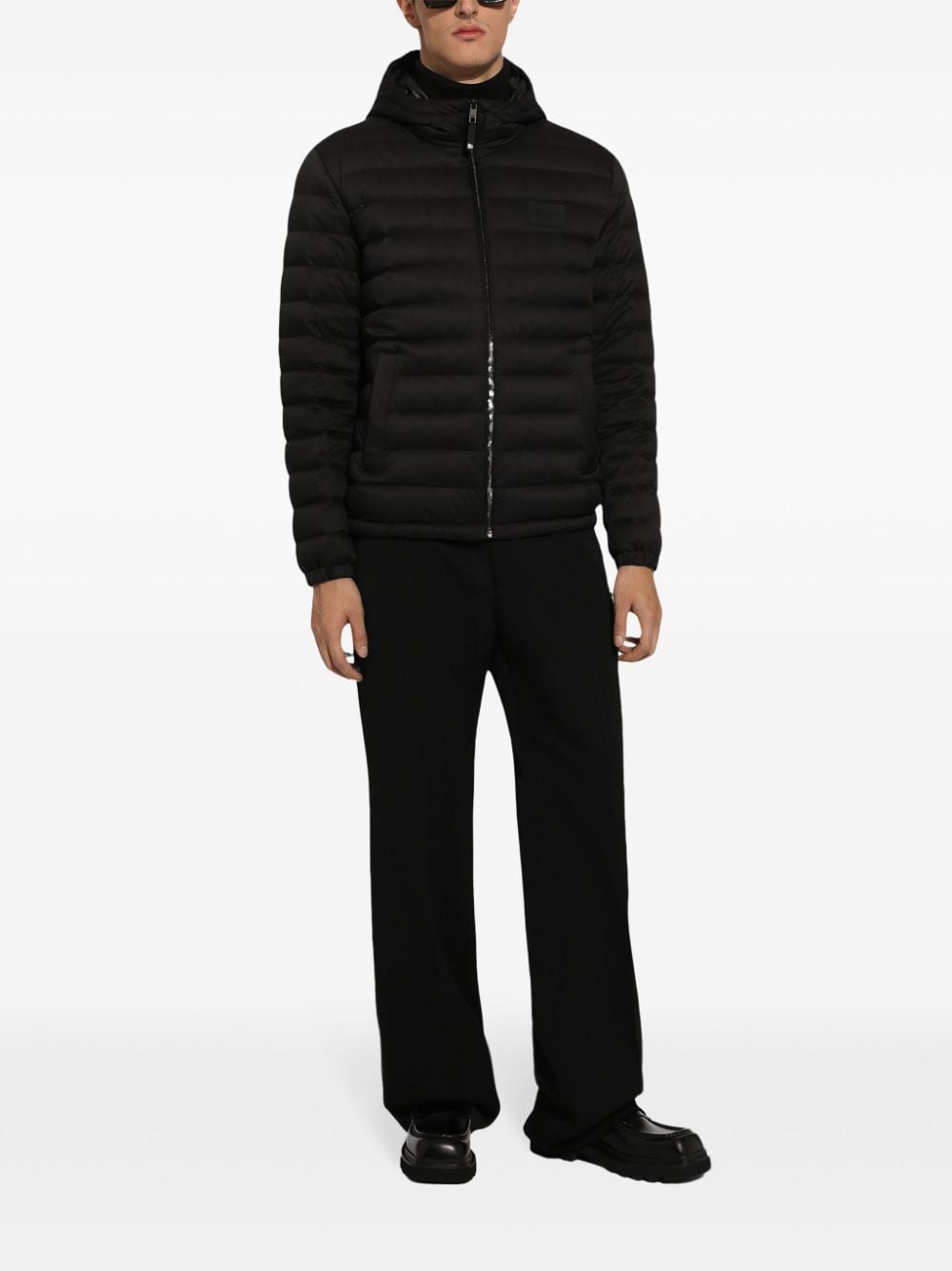 DOLCE & GABBANA Men's Logo-Appliqué Puffer Jacket