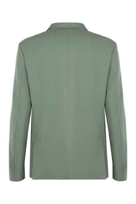 HERNO Green Single-Breasted Two-Button Jacket for Men - SS24