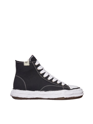 MAISON MIHARA YASUHIRO	 Black Leather High-Top Sneakers for Men - MAISON MIHARA YASUHIRO Peterson Hi