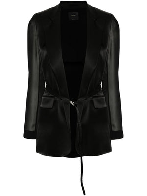 PINKO Elegant Satin Jacket with Sheer Sleeves