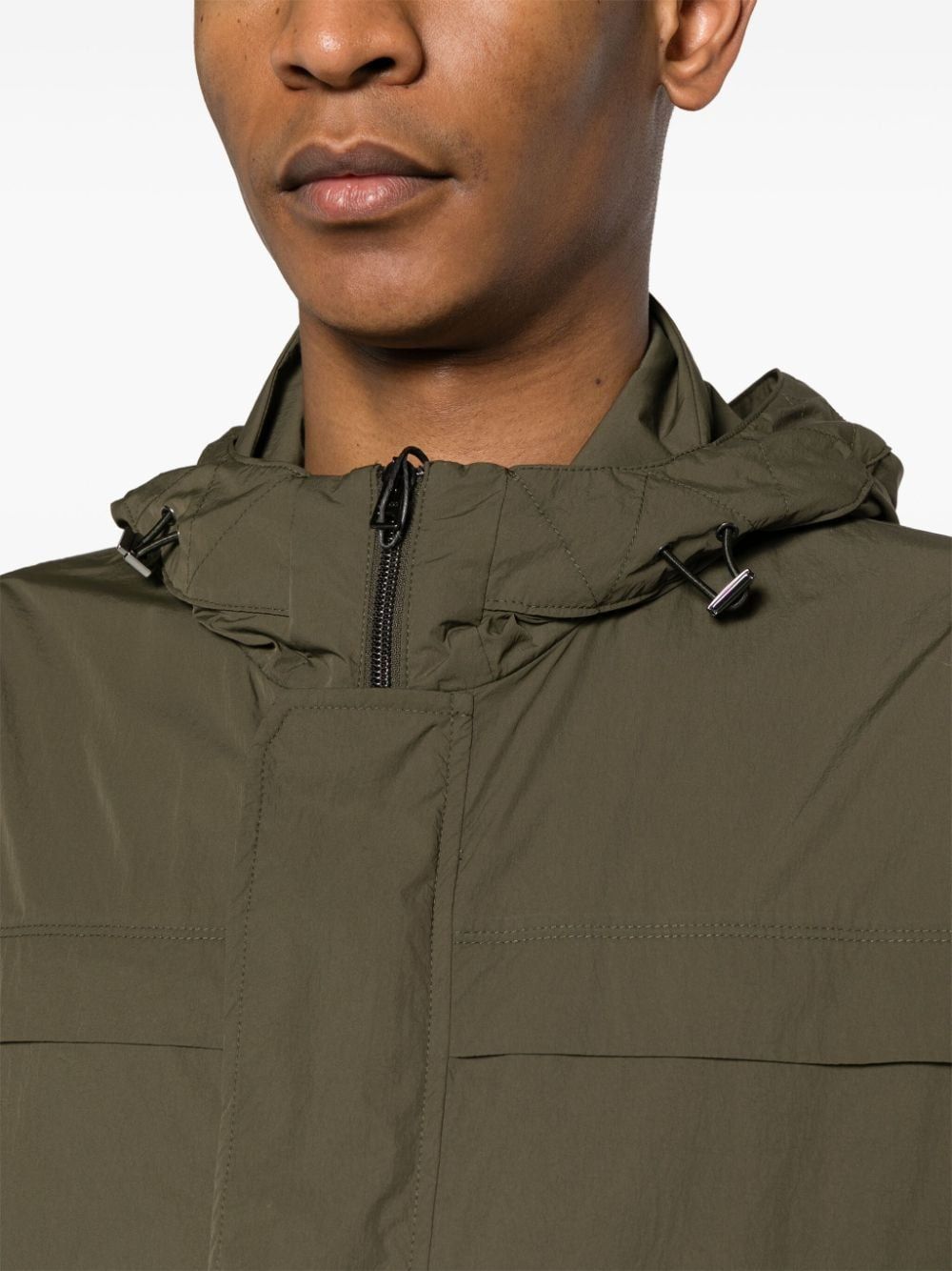 HERNO Green Military Jacket for Men - SS24 Collection